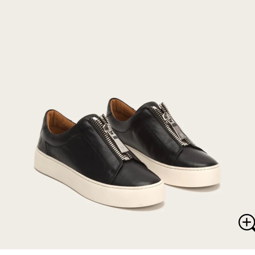 Frye Lena Zip Low Sneaker in Black